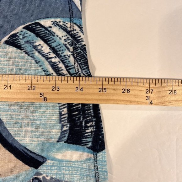 Chicos Weekends Pullover Top  XL Geometric  Blue Purple Long Sleeve - Picture 9 of 9